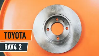 How to change front brake discs and front brake pads on TOYOTA RAV4 TUTORIAL | AUTODOC