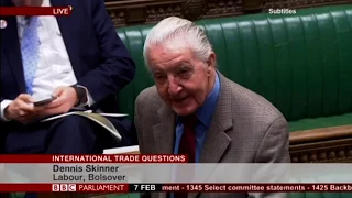 Dennis Skinner MP at International Trade Questions
