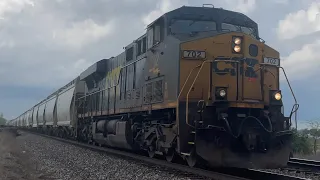 796 axle CSX M353 passes Sharp Road at CP 102 with odd K5HL!