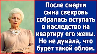 После смерти сына свекровь собралась вступать в наследство на квартиру его жены. Жизненные рассказы.