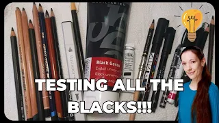 Which Black Mediums for Coloring and Mixed Media (Pens Pencils Paint Testing Review)