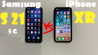 iPhone Xr vs Samsung S21 5G - speed test! Айфон Xr против Самсунг S21 - тест производительности