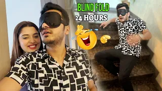 BLINDFOLDED FOR 24 HOURS CHALLENGE ! Bad idea