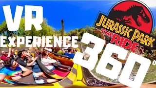 🦕 Jurassic Park Ride 🦖 - 360 VIDEO - VR EXPERIENCE - UNIVERSAL STUDIOS - HOLLYWOOD