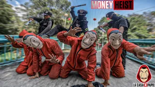 PARKOUR MONEY HEIST Escape POLICE 14.0 ( bella ciao remix )  phi vụ triệu đô #parkour