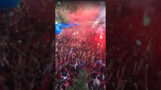 Liverpool supporters chanting in Madrid