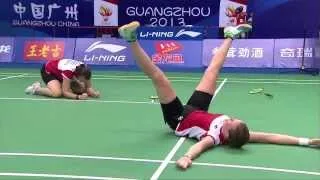 QF - WD (Highlight) - C.Pedersen/K.Rytter Juhl vs Bao YX./Zhong QX. - 2013 BWF World Championships