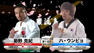 【空手×テコンドー】菊野克紀 vs ハ・ウンピョ - Katsunori Kikuno vs. Ha Woon Pyo【巌流島】