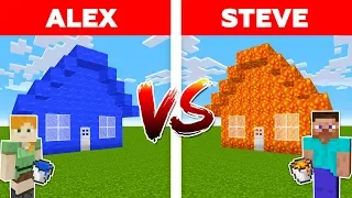 Minecraft - WATER HOUSE vs LAVA HOUSE / Alex vs Steve #6