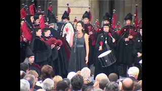 Himno Galicia en pza Obradoiro