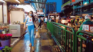 【🇹🇭4K】Bangkok City Night Walk in the Light Rain, Onnut Road Walking Tour | June 2022