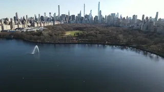 Central Park New York 4K drone video