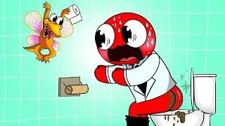 The TRUE STORY of RAINBOW FRIENDS:Red has a problem in the toilet | Roblox Rainbow Friends Animation