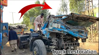 Hino  Truck AccidentCabin' Chassis Repairing AndRestoration Complete Video in pakistani workshop