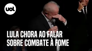 Lula chora em discurso e é aplaudido: 'Jamais esperava que a fome voltasse'