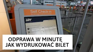 SZYBKA ODPRAWA na lotnisku w samoobsługowych kioskach self-service check-in machine