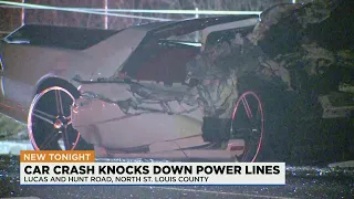 Violent crash leaves hundreds without power in Jennings area