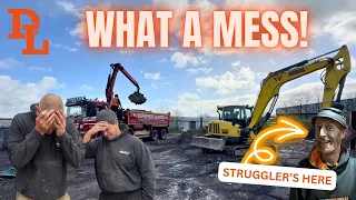 The yard needs a clean up - 9-tonne excavator time - The Professional Struggler's down! - Episode 54