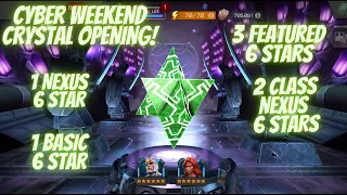 CYBER WEEKEND CRYSTAL OPENING!! 7 SIX STAR CRYSTALS TOTAL!!