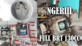 BORE UP BEAT KARBU 130CC BRT HARIAN || TENAGANYA NGERIII || TURUN MESIN BEAT KARBU