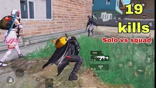 BEST WAY TO KILL SQUAD 19 kills || Solo vs squad PUBG mobile