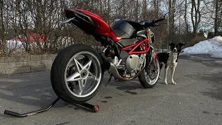 Mv Agusta Brutale 750 with HP Corse exhaust