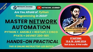 Learn Master Network Automation | Python, Ansible, Rest-API, Cisco Devnet 200-901 Training