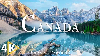 FLYING OVER CANADA (4K UHD) Amazing Beautiful Nature & Relaxing Music