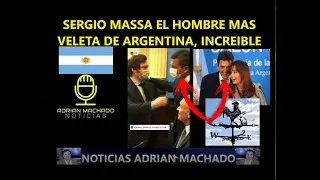 SERGIO MASSA UNO DE LOS POLITICOS MAS VELETAS DE ARGENTINA , UN DIA ES KIRCHNERISTA AL OTRO LIBERAL