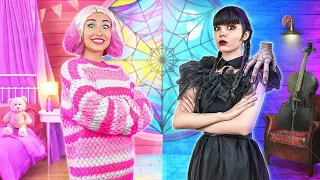 Wednesday Addams Become Popular in College | Good vs Bad College Queen by Multi DO Challenge