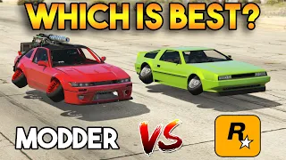 GTA 5 DELUXO VS MODDER FLYING CAR(ROCKSTAR GAMES VS MODDER)