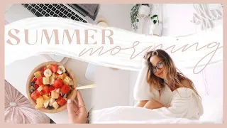 SUMMER MORNING ROUTINE | Staying healthy + balanced at home! ✨