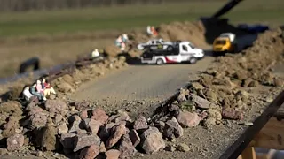1 /64 Dynamic Diorama - Cars Truck and Police Chase - Crash Compilation Slow Motion 1000 fps #1
