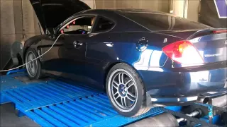 Turbo Hyundai Tiburon GT V6 2.7 dyno 362hp 526nm