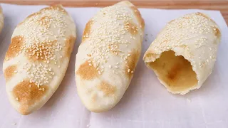 Mix flour and water is so amazing! 4 ingredients! Crispy balloon flatbread! 10 minutes baking