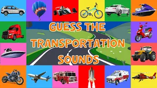 Guess The Transportation Sound For Kids | 4K