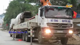 Xe trộn bê tông và Xe phun bê tông tươi Zoomlion ZLJ5339THB làm việc