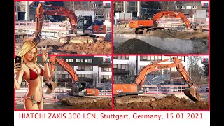 🚧 HITACHI ZAXIS 300 🚧 Aushub / Earthworks, Stuttgart, 15.01.2021.