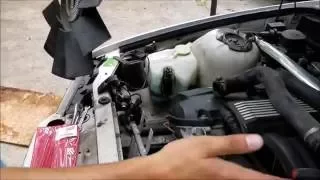 BMW E36 Coolant System Rebuild Part 2 of 5 Fan Shroud and Fan Clutch Removal