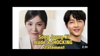 Song Joong Ki made a shocking statement, the audience silently congratulated Song Hye Kyo.