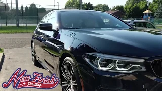 BMW 540i 2018 Black Carbon Metallic Custom Color CQuartz 3.0 Ceramic Coated CarPro