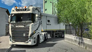 Filtering through narrow streets of Spain | Scania 580 Super | #ets2 1.49 |