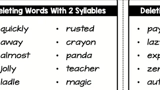 Deleting Syllables Part 2