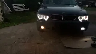 BMW e65 замена на светодиодные фары и лампы