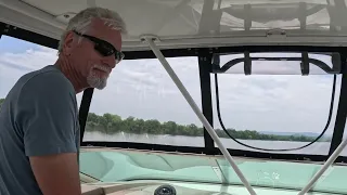 Cruising Fast on The Tennessee River on a 56 Carver Voyager.