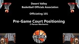 Officiating 101 - Pregame positioning - NFHS 2 Person Mechanic