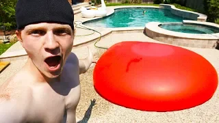 6 FOOT WATER BALLOON vs MY POOL!