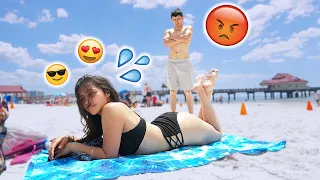 Ignoring My Boyfriend And Making Him Jealous At The Beach!