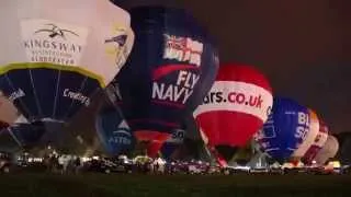 Night Glow at the Bristol Balloon Festival 2012 - Time Lapse