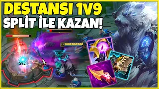 Umutların Tükendiği Bir Maç!! | SPLIT PUSH İLE 1v9 AT | Valiant - Volibear